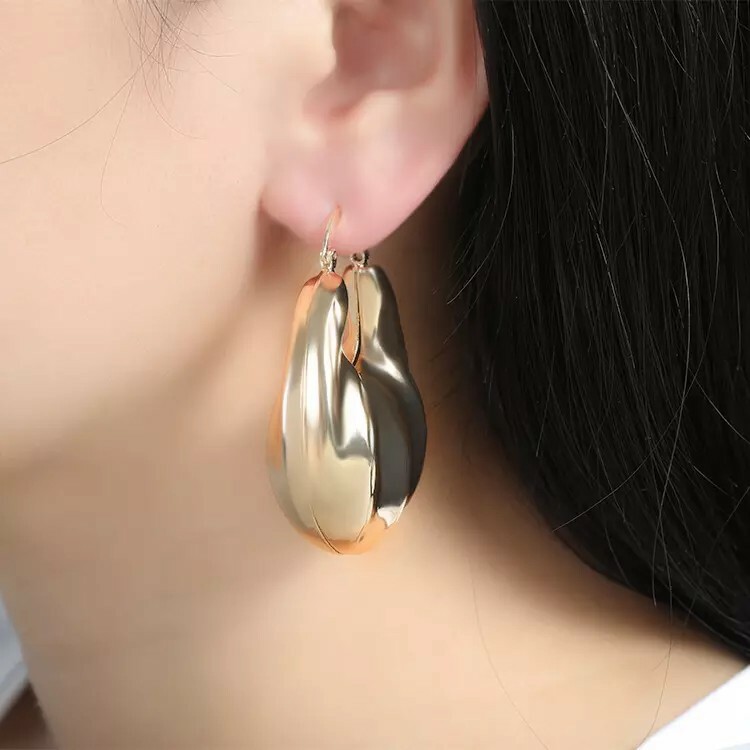 18k Real Gold Filled Layered Hoop Earrings For Women | Hypoallergenic & Shiny