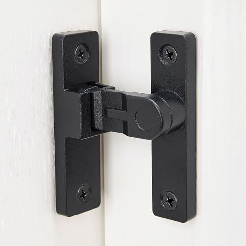3 Packs 90 Degree Right Angle Gate LatchesMatte Black Zinc Alloy Flip Latch H...