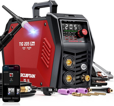 ARCCAPTAIN iControl Cold Spot Stick/TIG Welder TIG 205 Pro 5 In 1 LED Display US