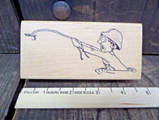 Rubber Baby Buggy Bumpers Man Water Branch '91 Vintage Wood Mounted Rubber Stamp