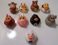 9 Rubber Ducks JEEP Duckies-Assorted Themes And Sizes Lot