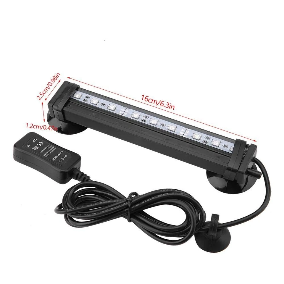 LED Aquarium Light Fish Bubble Light Underwater Led Light with Remote Control... - Image 3 of 4