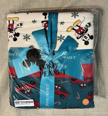 Disney Christmas Mickey Mouse Holiday Luxe Patoo Blanket Posh Peanut NWT New