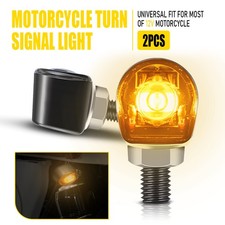 Amber Blinker Universal Bike Motorcycle Mini LED Turn Signals Light Indicator UK