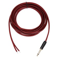 Gold Plated TS Mono Cable, 5m with TS Mono Connector for Open Wire