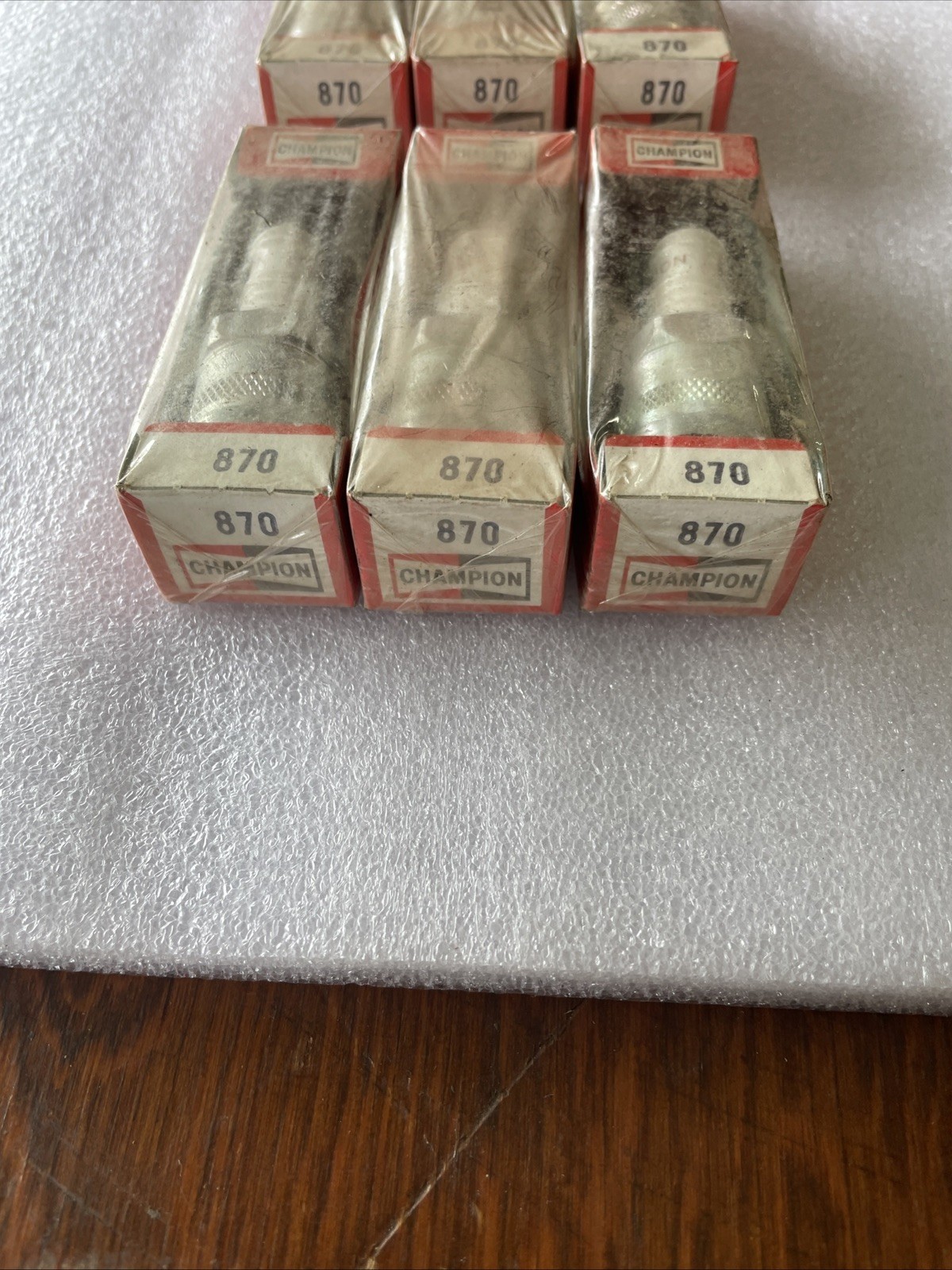 NOS CHAMPION 870 LOT OF 6 SPARK PLUGS 1918-1919 COLE SERIES 870