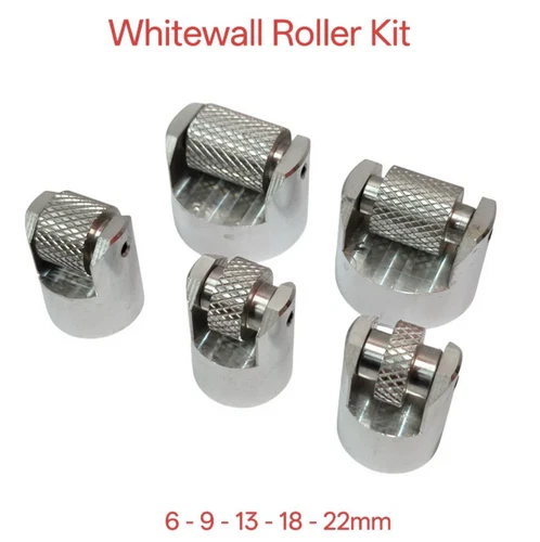Tyre Whitewall Machine Redwall  Roller Applicators FULL KIT 5 Rollers + Bottles