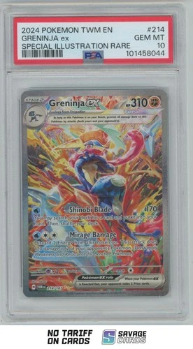 2024 Pokemon SV06: Twilight Masquerade Greninja ex PSA 10 #214/167 Special