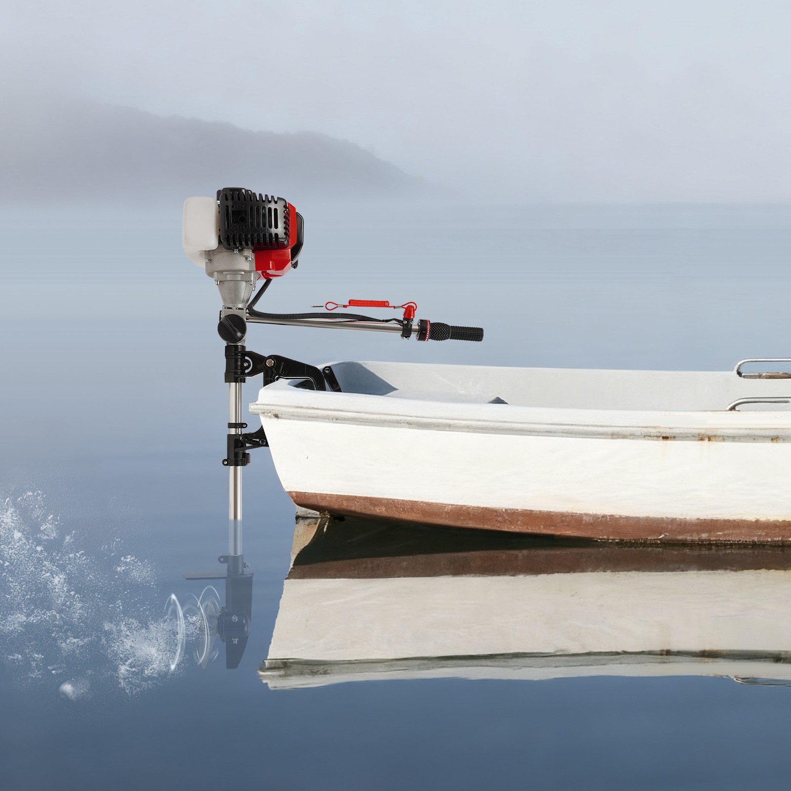 2 Stroke 2.3 HP Outboard Motor Kayak Boat Engine Heavy Duty air cooling System