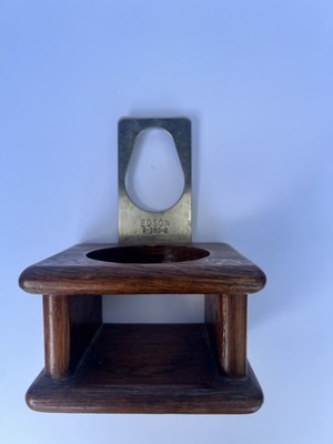 Vintage Edson Marine Teak Single Drink Holder Bracket Clamp-On Sailboat 5-330-2