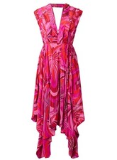 Farm Rio Womens Endless Summer Asymmetric Midi Dress Small Red - NWT $298