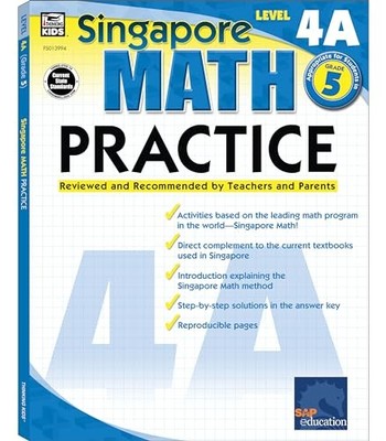 Singapore Math   Level 4A Math Practice Workbook for...