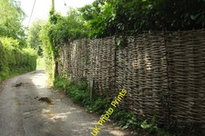 Photo 6x4 Fence, Woodgreen Woodgreen/SU1717 A hazel wattle hurdle fence  c2016