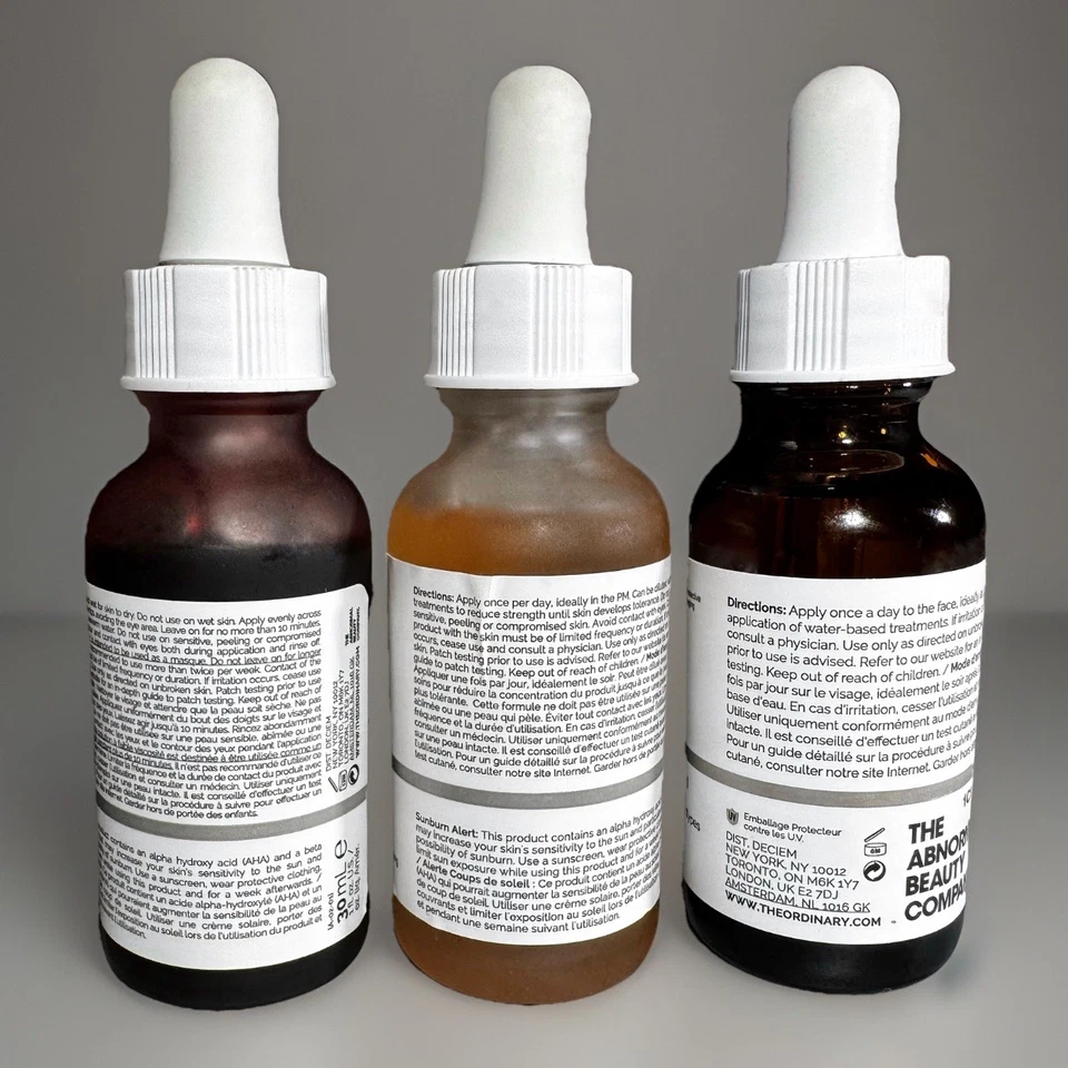 THE ORDINARY Skin Care 3 Face Serums Lactic Acid Peeling Solution Rosehip Oil - Image 2 of 4
