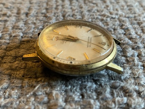 Orologio da polso Waltham 17j carica tono oro tondo uomo vintage originale FUNZIONANTE - Foto 3 di 15