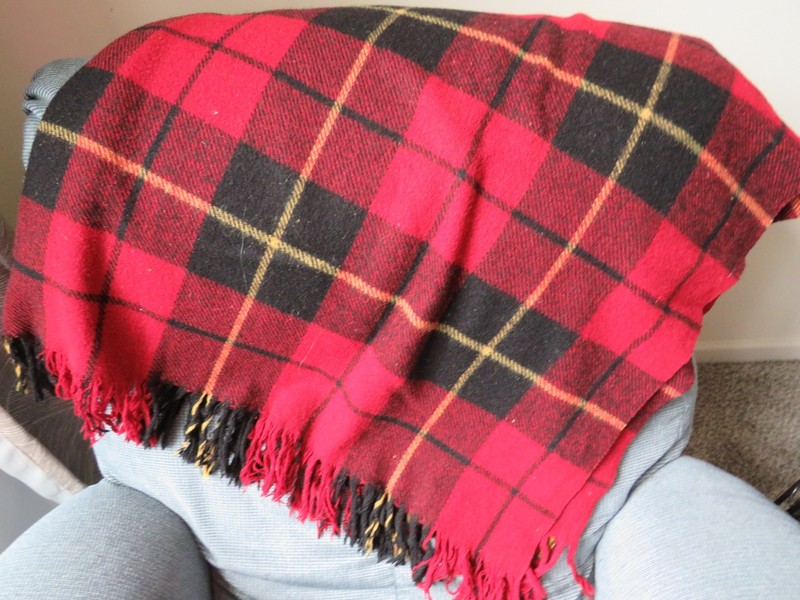 Vintage Wool Plaid Blanket - 64x55 - R.H. Macy New York
