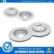 296mm Front + 313mm Rear Brake Disc Rotors Kit For Honda Odyssey 2005 2006-2010