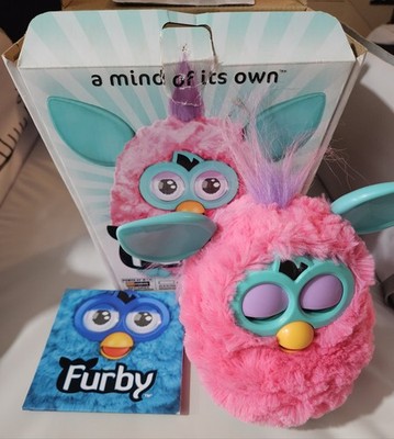 2012 Hasbro Furby Cotton Candy Pink Teal Electronic Toy Boxed Working Manual