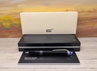 MONTBLANC StarWalker Blue Dome Platinum Plated Ballpoint Pen, MINT!
