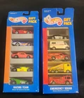 Hot Wheels Vintage Rare 1991 Emergency Squad 5 Car Gift Pack + Racing Team Set