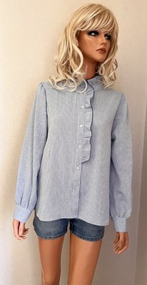Bluse Shirt gestreift blau weiß SEASON M Neu
