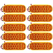 6 Inch Oval Amber 24 Led Turn Tail Clearance Signal Light Truck Trailer Qty 6 6 Inch Oval Amber 24 Led Turn Tail Clearance Signal Light Truck Trailer Qty 6