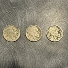 Buffalo Nickel 5C US Coins Lot of 3 Native American Buffalo Design