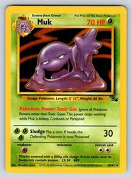 Muk 28/62 Fossil Rare Pokemon TCG