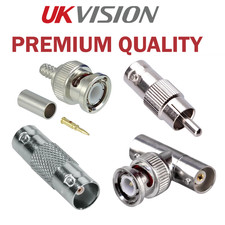 CCTV CONNECTOR BNC COAX CRIMP VIDEO RCA PHONO RG59 BALUN UTP CAT5 JOINER COUPLER