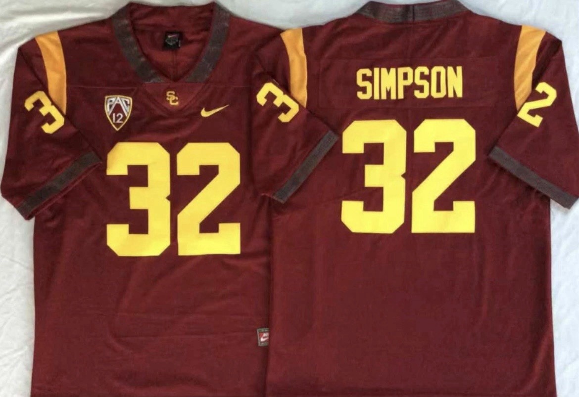 OJ Simpson USC Trojans Football Jersey L Large New With Tags Stitched