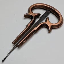 Vtg Mouth Jaw Harp Jews Harp Musical Instrument Cast Copper Bronze Made England