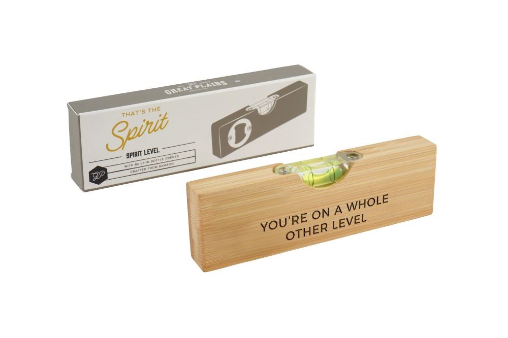 Wooden Spirit Level Bottle Opener Youre On A