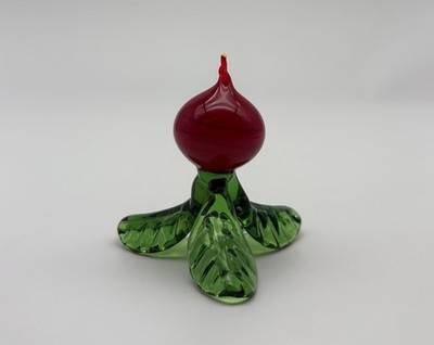 Vintage Mini Hand Blown Glass Murano Style Glass Radish Trinket MCM Cute EUC