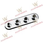 Silver 4-Port Billet Aluminum Firewall Heater  A/C Bulkhead Connector Hot Rod