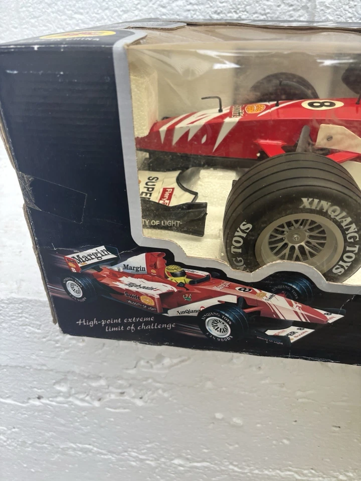 XIN QIANG High Point 1:6 RC Formula One Car Margin Red White In Box Vintage - Image 2 of 4