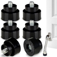 6 Pcs Door Stopper Rubber Tips Replacement Black