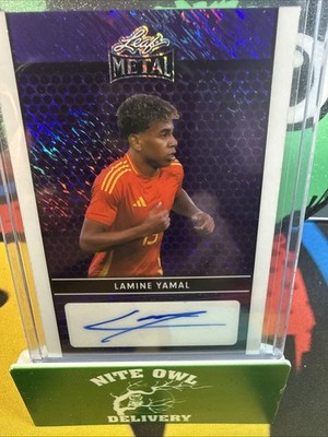 2024 Leaf Collective Lamine Yamal Leaf Auto Purple Shimmer /7 #LA-LM1 AUTO 4/7
