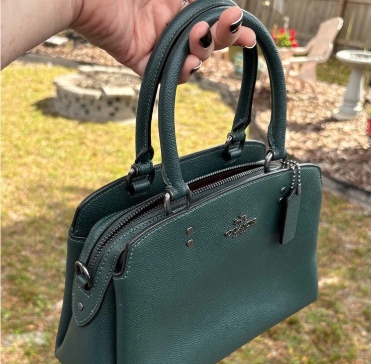 Сумка Coach Mini Lillie 91146 лесная зеленая пушечный металл - Изображение 4 из 4