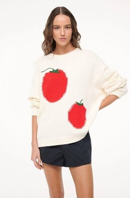 NEW AUTH STAUD GIADA SWEATER ROMA IVORY  L