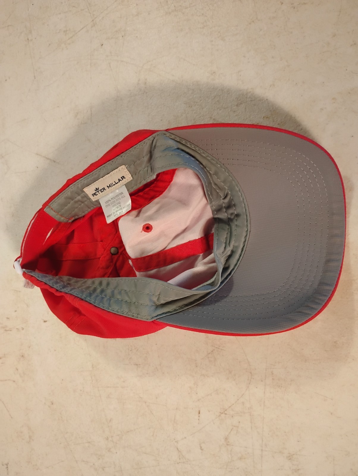 Peter Millar Red Performance Hat Adjustable Strap… - image 4