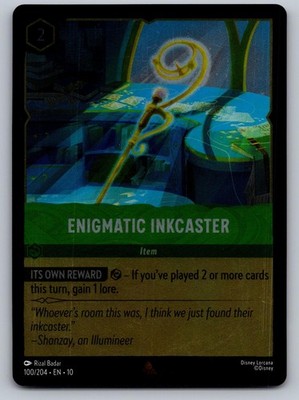 Enigmatic Inkcaster 100/204 Rare Whispers in the Well Lorcana Cold Foil NM