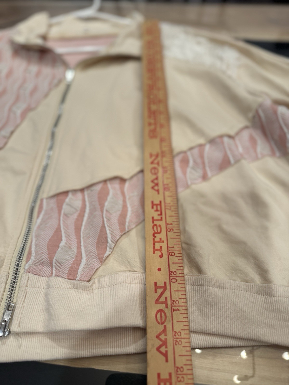 POL Applique Patchwork Zip Jacket Sweater Boho Bi… - image 6