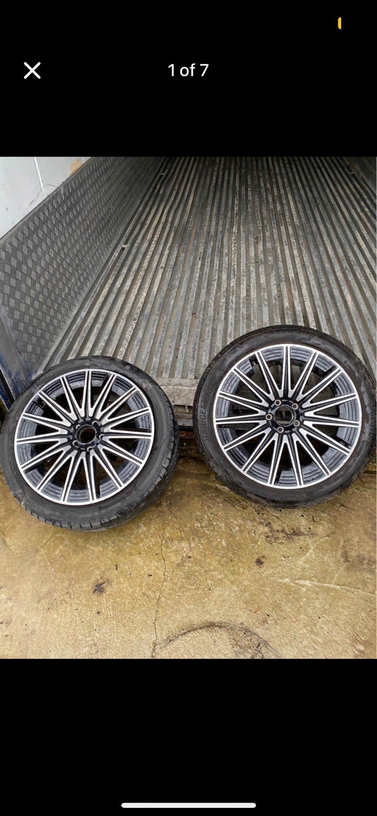 2 x GENUINE MERCEDES GLB GLA AMG 20x8 BLACK DIAMOND CUT ALLOY WHEEL A2474015200