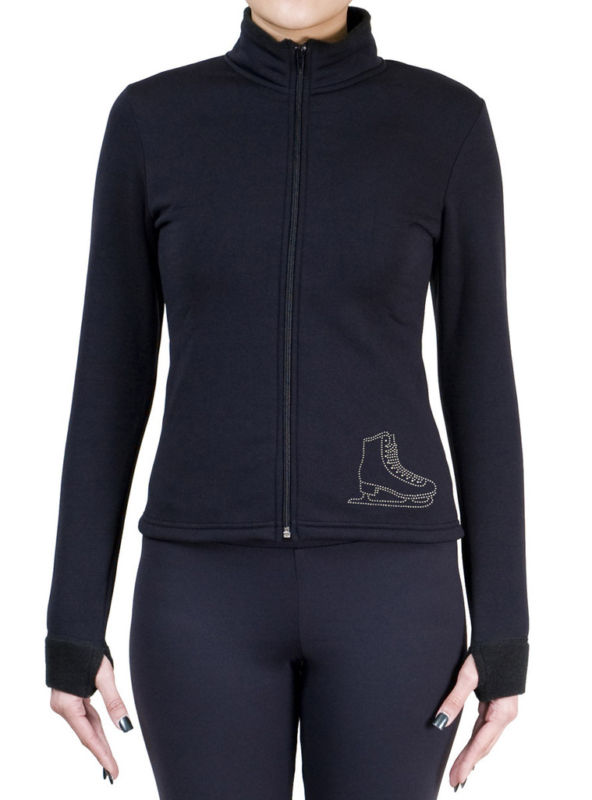 Ny2 Figure Skating Jacket – Polartec Fleece With Rhinestones, Warm & Stretchy For Practice - View #9