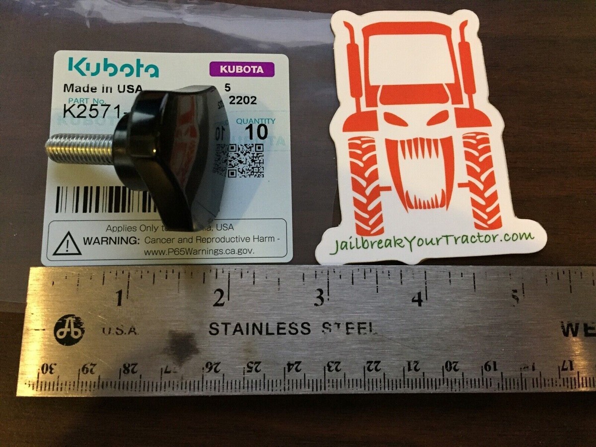 OEM Kubota Tractor Hood Cover Knob Bolt M8x1.25x25mm GENUINE