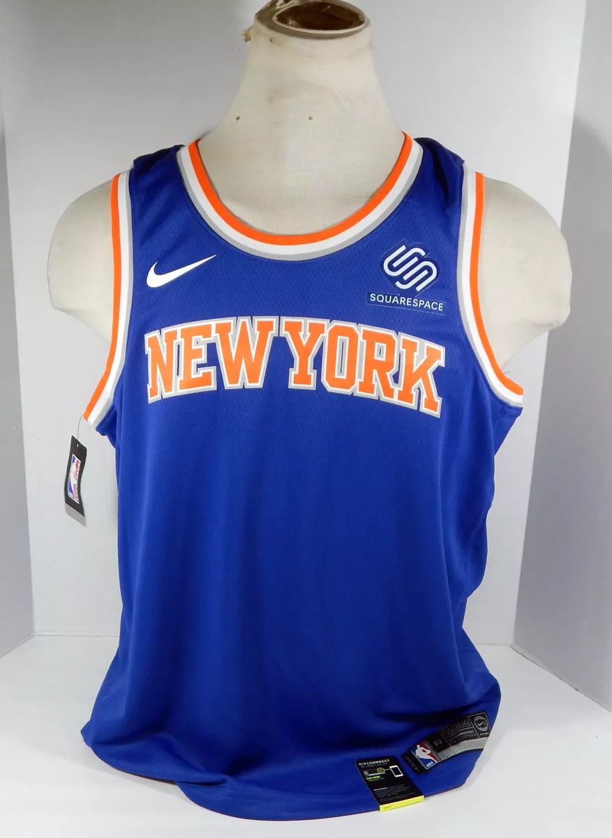 Men's New York Knicks Blank Authentic Blue Jersey Nike NWT 52 XL 90S