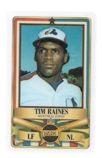 Tim Raines 1982 Perma Graphics Card #30  HOF