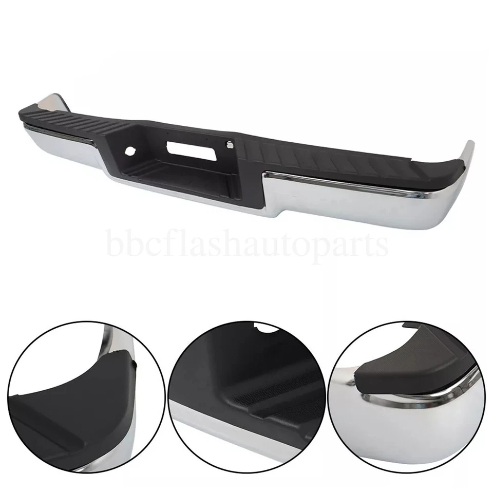 Chrome Rear Step Bumper Assembly For 2006-2008 Ford F-150 F150 W/o Sensor Holes Foto 3 de 4