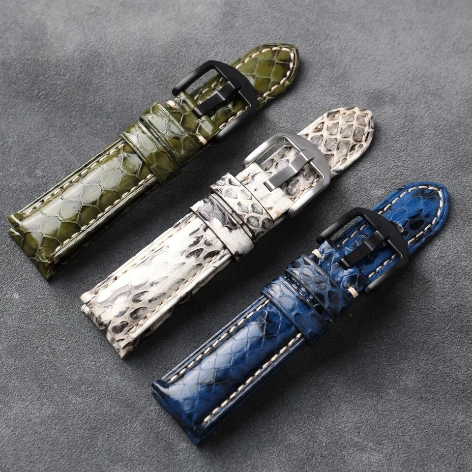 Bracelet de Montre Ceinture Serpent Vert Bleu Blanc 20mm 22mm 24mm 26mm Daytona - Photo 2/4