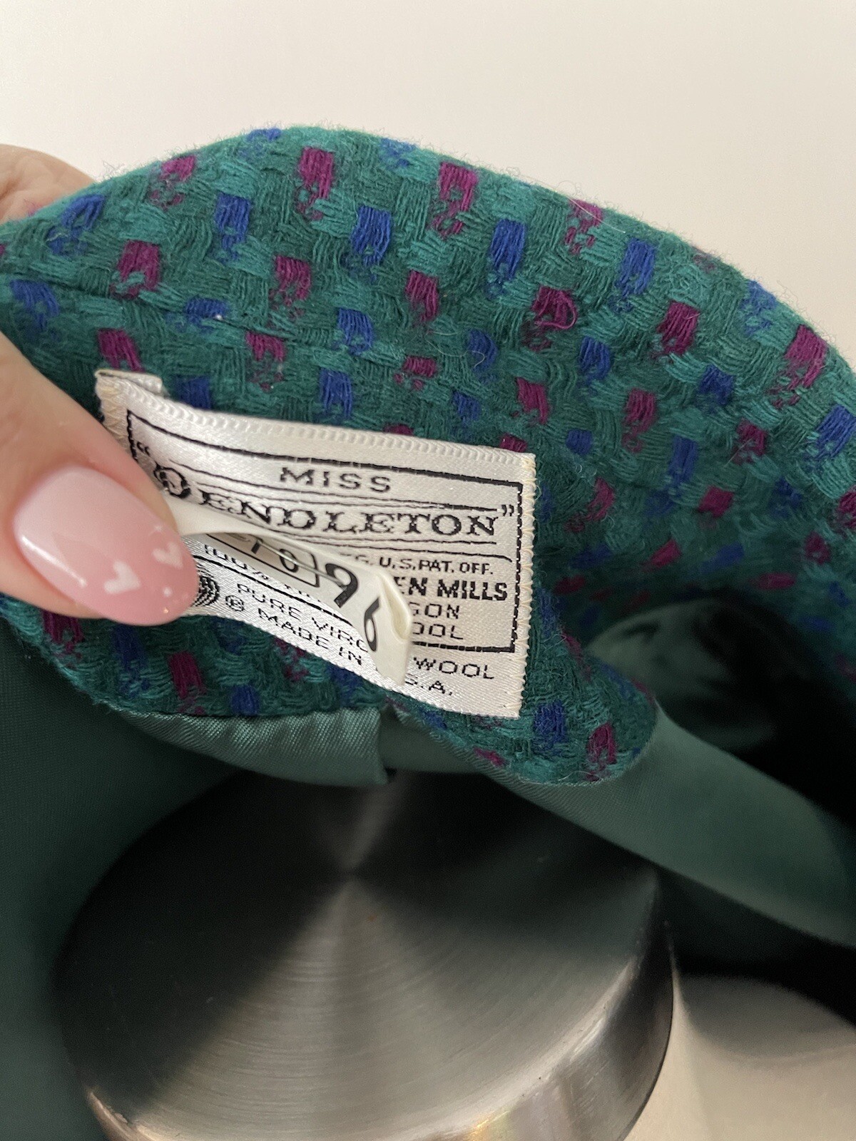 Vintage Pendleton Blazer- turquoise and purple Si… - image 7